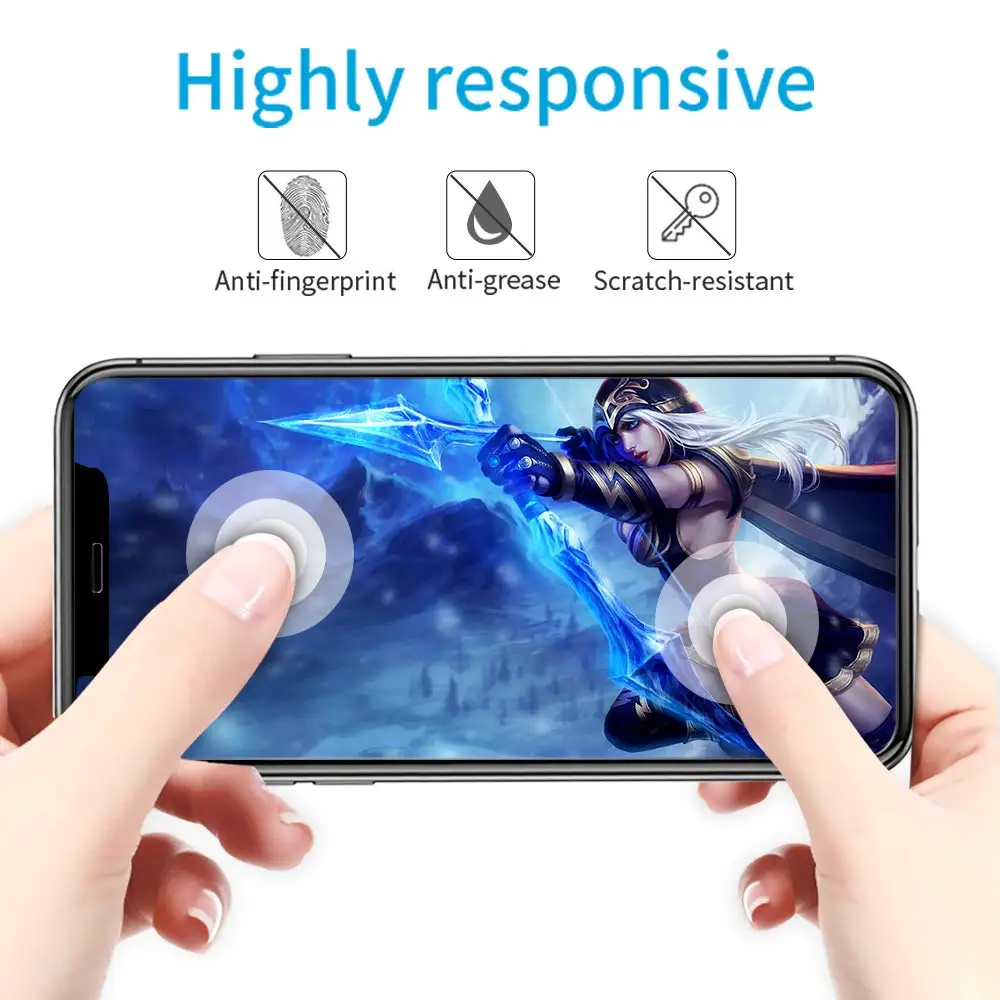 2 шт 6D Полное покрытие экрана протектор стекло для iPhone 6 6S 7 8 Plus закаленное X XR XS Max