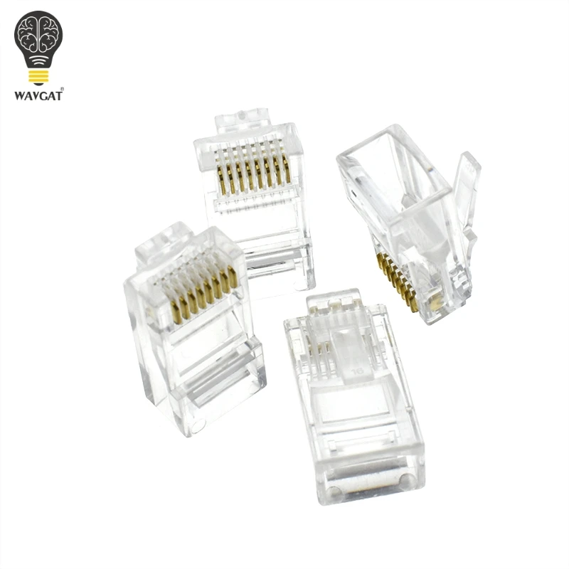 Сетевой модульный штекер 8P8C RJ-45 RJ45 с золотым покрытием Cat5 CAT5e соединители кабелей