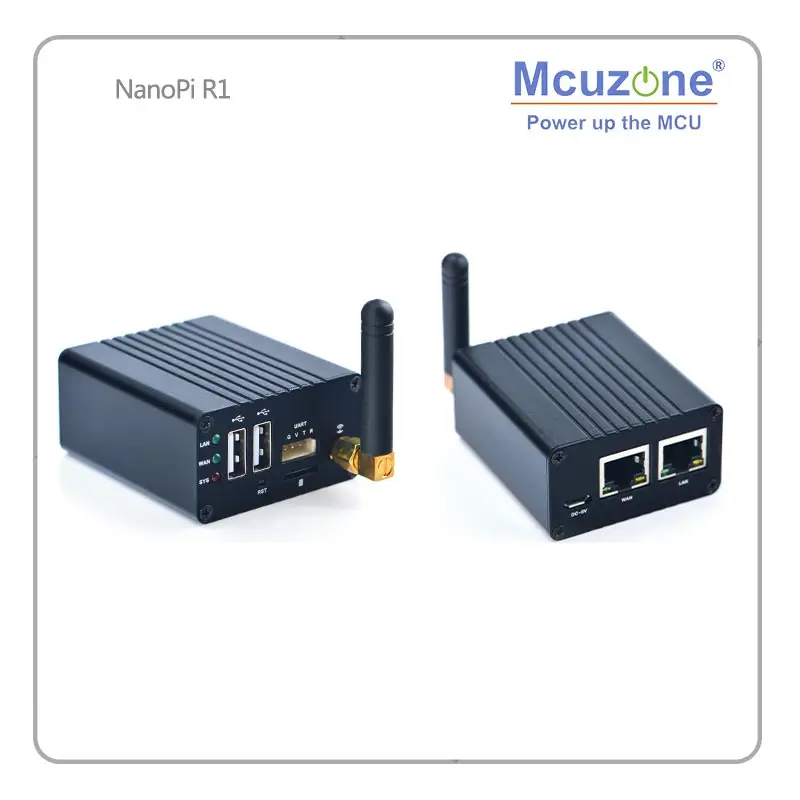 FriendlyELEC NanoPi R1 Allwinner H3 Гбит/с Ethernet встроенный Wifi Bluetooth OpenWRT cortex-A7 ETHERNET 8 ГБ eMMC