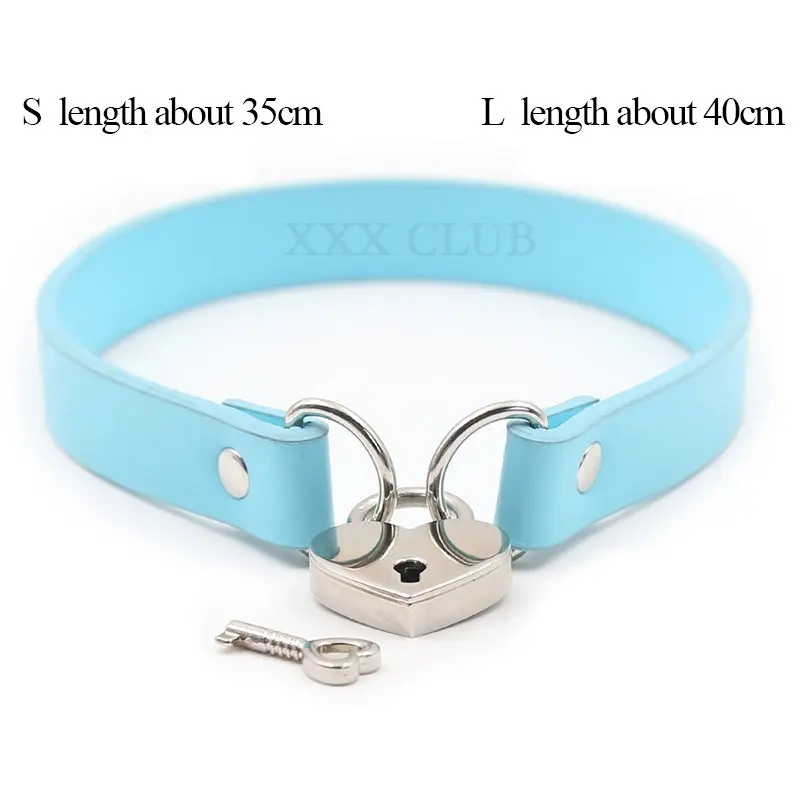 Тиерри готический панк Харадзюку Связывание Воротник С Сердцем Замок колье