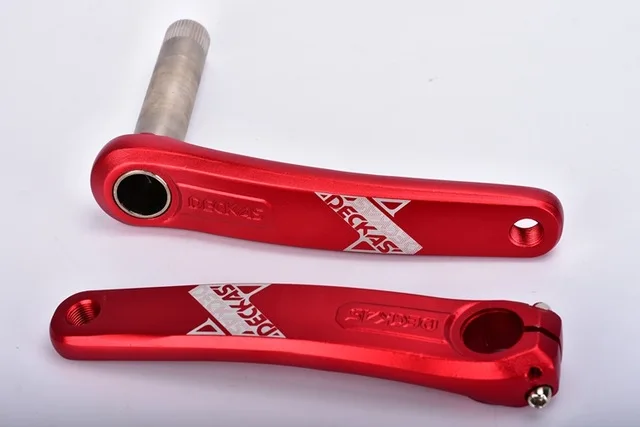 DECKAS велосипедный Кривошип GXP алюминиевый сплав зубчатый диск Кривошип с замком среднего вала 170 мм GXP велосипедный Кривошип запчасти - Цвет: Красный