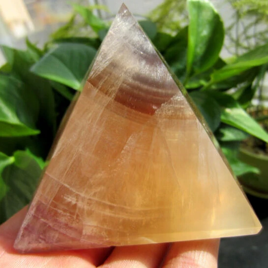 

Rare natural fluorite quartz crystal pyramid healing
