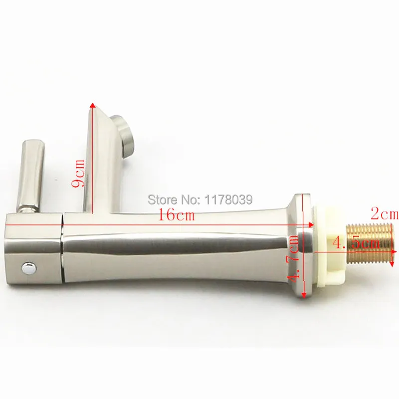 Смеситель для раковины из нержавеющей стали 304 кран с одним отверстием смеситель ванной комнаты одной
