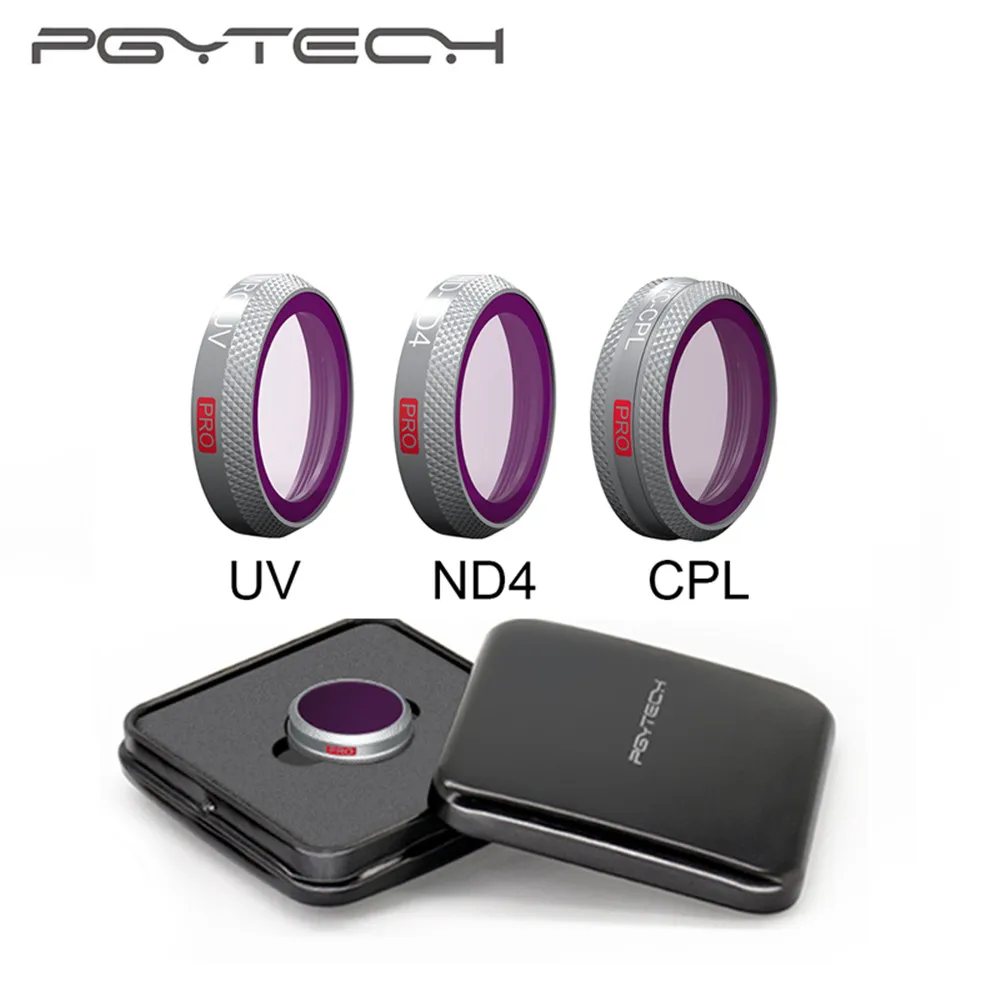 Профессиональный фильтр PGYTECH DJI Mavic 2 Zoom UV ND4 CPL Для дрона объектив камеры для