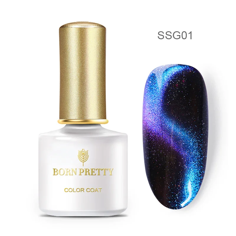 BP-SSG01 Магнитный Гель-лак для ногтей BORN PRETTY, 6 мл, Блестящие Блестки фиолетового цвета, долговечный замачиваемый УФ гель для ногтей, Гель-лак - Цвет: BP-SSG01