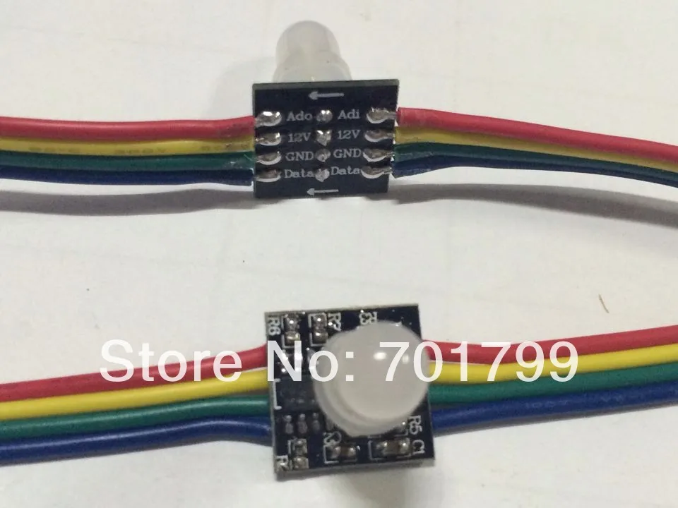 100 шт. DC12V 12 мм WS2821A DMX512 светодиодный пиксельный узел IP33 не обладает