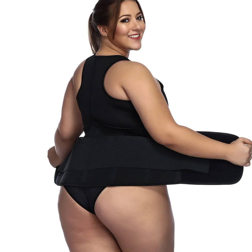 Yumdo плюс размер Neoprene неопрен Пот Сауна тело корсет утягивающий корсет стягивающая безрукавка
