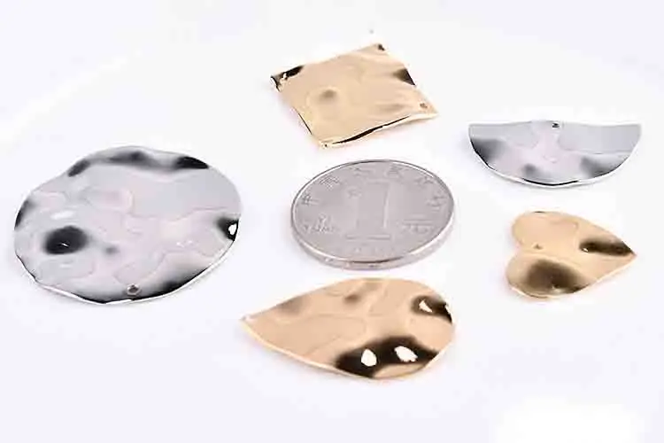 Min order 20pcs/lot Irregular waves geometry rounds/hearts/Water drops/square shape copper alloy charms diy jewelry making | Украшения и