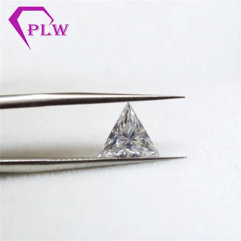 Горячая продажа цена Тест Положительный треугольник moissanite 2 карат 8 мм D Цвет