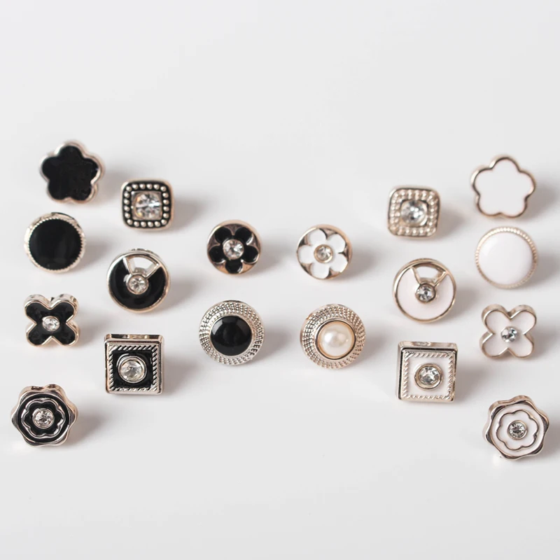 20 шт./компл. пуговицы из смолы в форме белого черного сердца цветка бабочки с