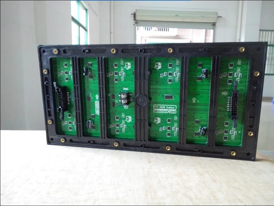 320*160mm 32*16 pixels 1/2 sacn 7500CD/M2 RGB 3in1 SMD Outdoor full color P10 LED module | Электронные компоненты и