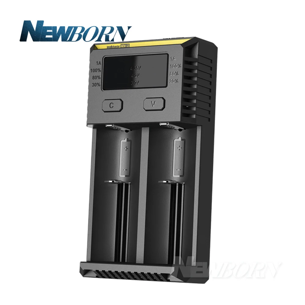 NITECORE Новая версия 1 шт зарядное устройство для батарей 16340 10440 AA AAA 14500 18650 26650 I2 +