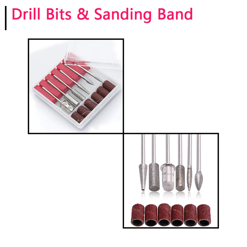 

Electric Nail Drill Machine For Manicure And Pedicure Drill 12W Milling Machine Nails Equipment Set Electric Nail File Eu Plug