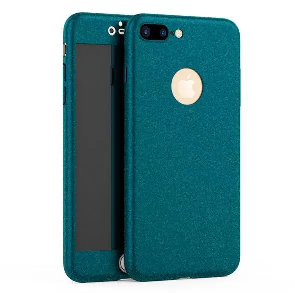 Матовая гравия 360 градусов полный Крытая Жесткий Корпус телефона с закаленное