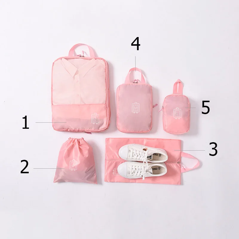 HMUNII Fashion 5 шт./компл. дорожная сумка для одежды функциональные дорожные аксессуары