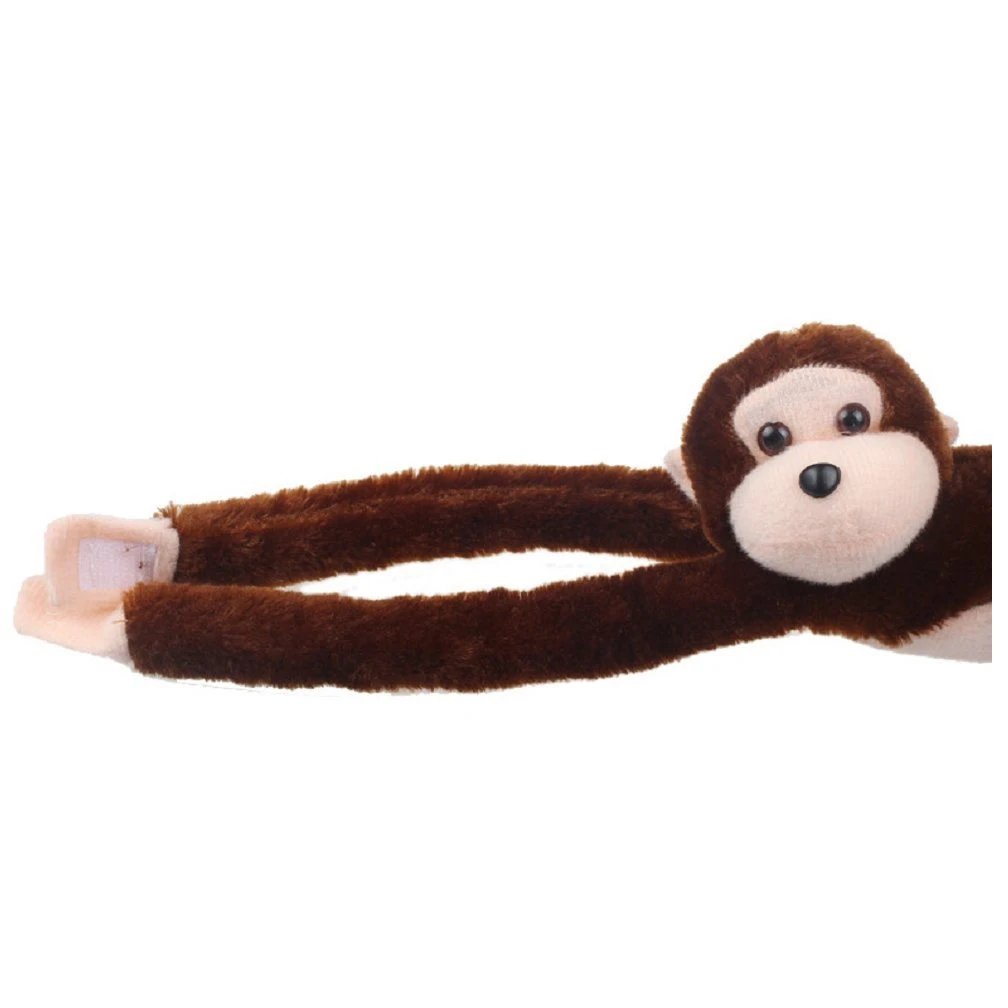 

Cute Screech Gibbon Monkey Plush Doll Toy Sound Children Christmas Gift (coffee)