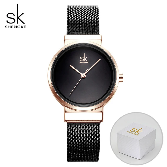 11K0083L03-Box SHENGKE простые серые часы женские модные кварцевые часы люксовый бренд наручные часы для женщин часы стиль Relogio Feminino - Цвет: 11K0083L03-Box