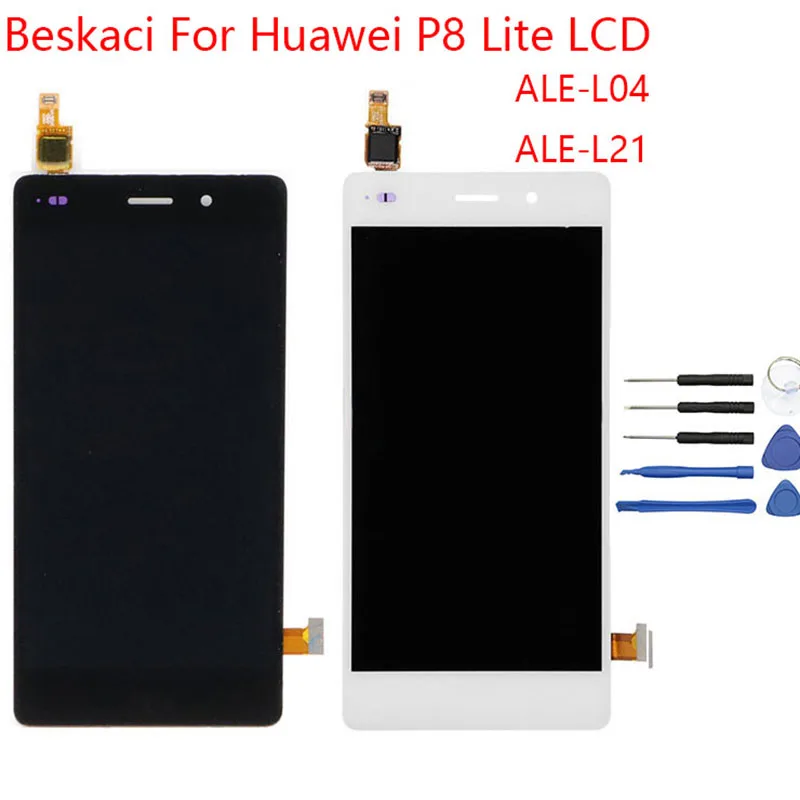 Beskaci P8 Lite Дисплей для huawei ЖК дисплей с рамкой Сенсорный экран сборки ale l04 l21