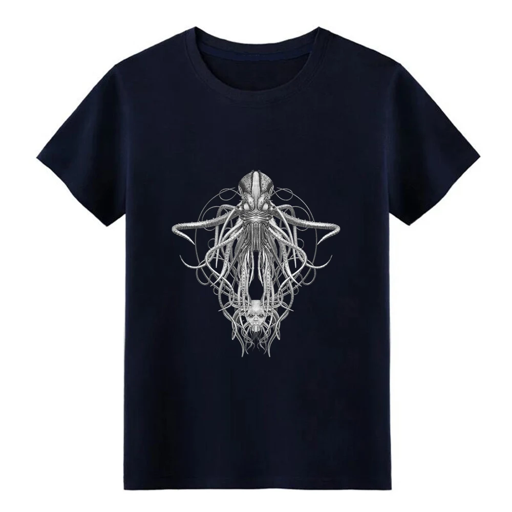 Cthulhu/Kraken in Black &amp amp белая футболка в стиле стимпанк дизайнерская из 100% хлопка