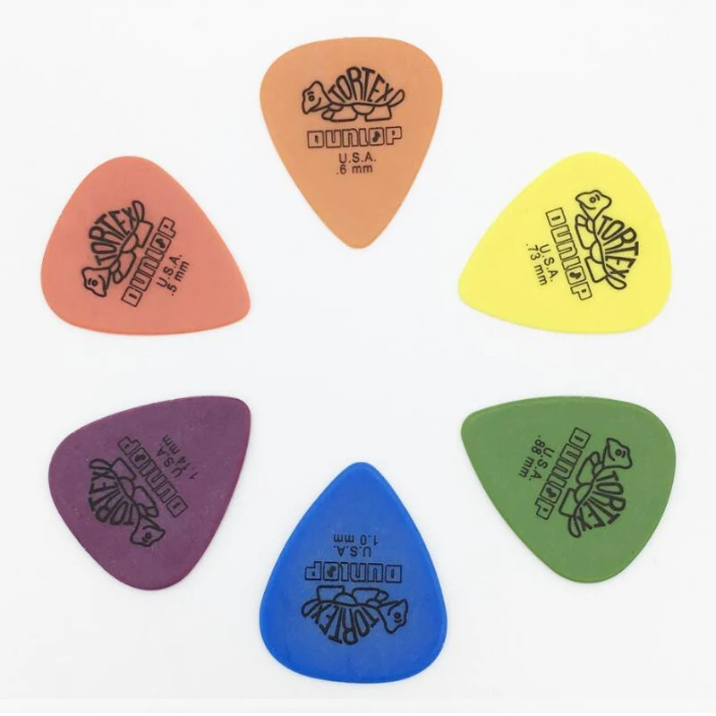 6 шт./компл. Dunlop Tortex гитары стандартные медиаторы классический посредника акустическая Электрогитары бас-гитара укулеле Палочки музыкальный инструмент GP26