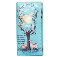 Light Blue Дизайнерские женские кожаные кошельки с принтами животных, маленький кошелек на молнии, короткий Дамский кошелек, кошелек для ключей, монет, органайзер, кошелек, 5 видов - Цвет: Light Blue