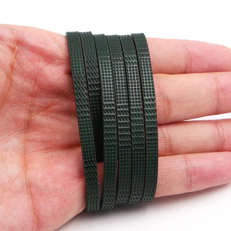 Плоский шнур из ПУ кожи 5 мм/Милая кожаная веревка с узором в сетку/фурнитура для