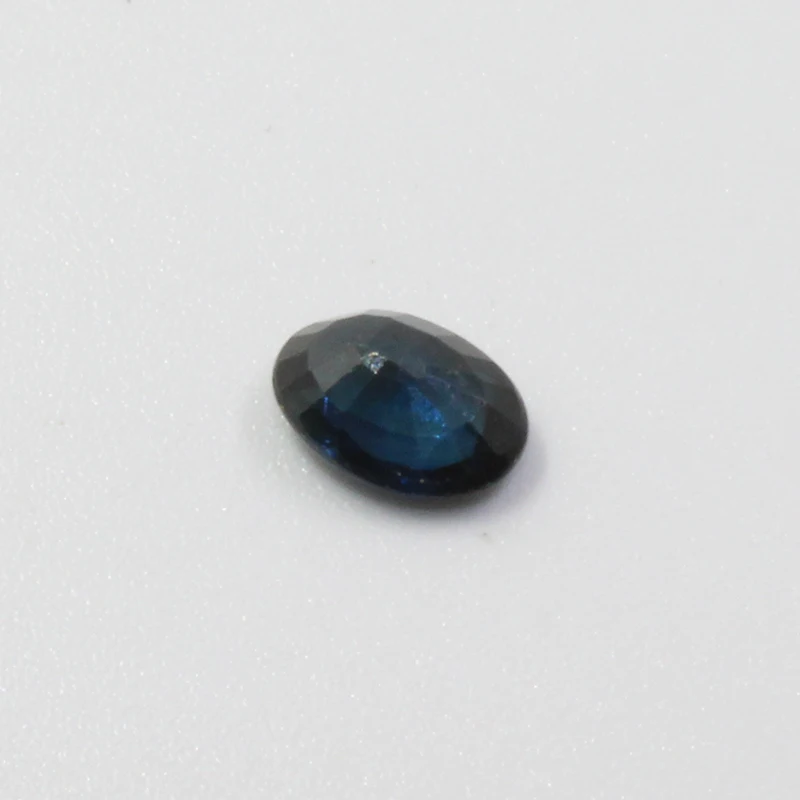 Chinese midnight blue sapphire loose gemstone 0.8 ct 5 mm * 7 real natural sappire for gold jewelry maker | Украшения и