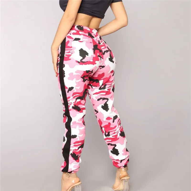Женские камуфляжные штаны Weekeep длинные Хлопковые Штаны с высокой талией | Женская