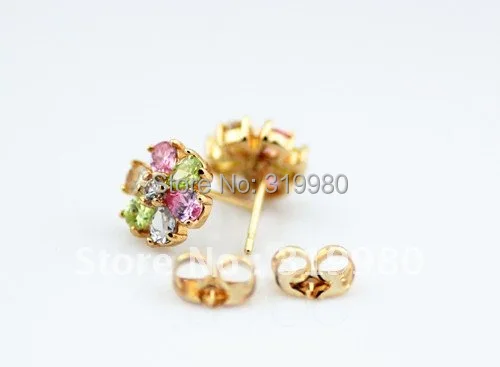 Женские серьги с цветком из циркония ювелирные изделия | Украшения и аксессуары