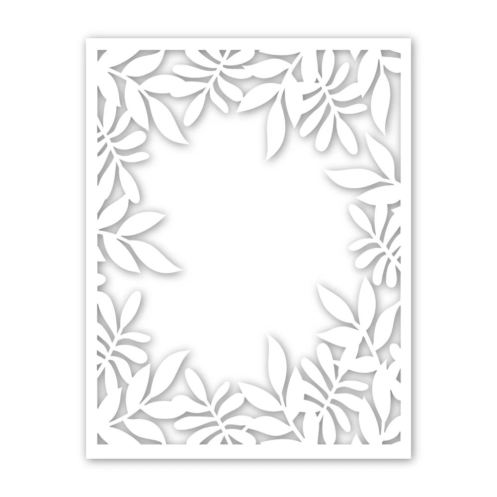 VUAWRTG листья рамки металлический трафарет Трафареты для DIY Скрапбукинг/фотоальбом декоративное тиснение DIY Бумага карты