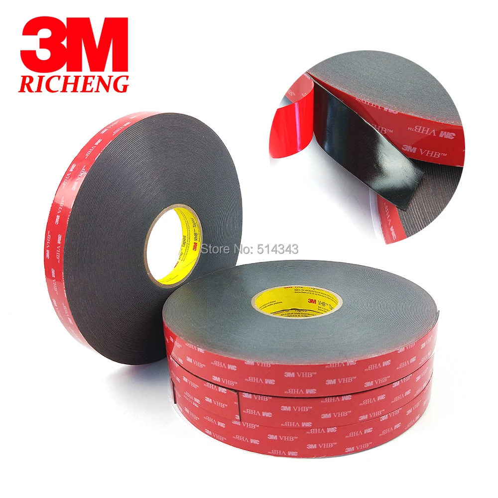

3M VHB 5925 Double Sided Adhesive Waterproof Acrylic Foam Tape 12MM*33M 1ROLL/LOt