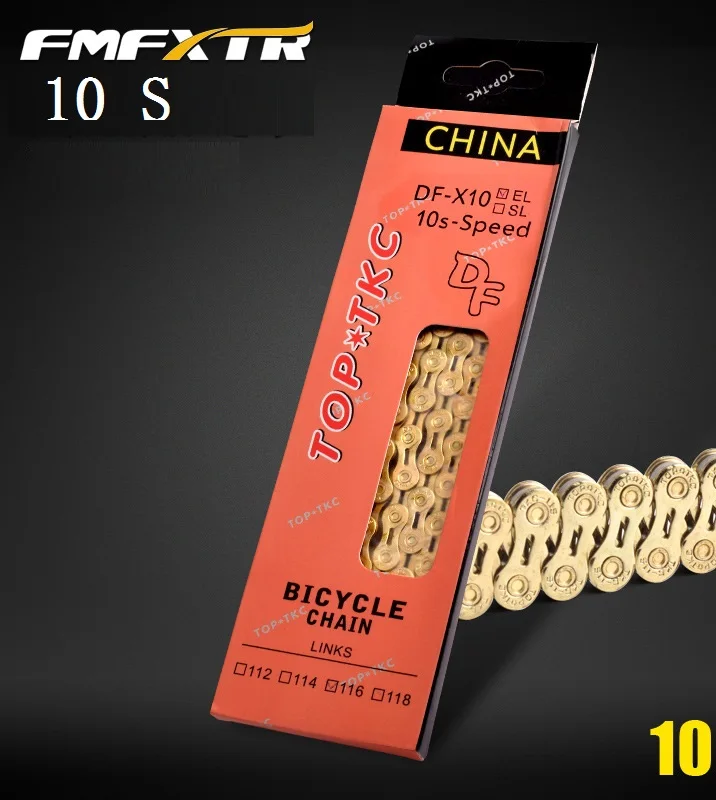 10S 9/10/11 Скорость цепи MTB Горный Руль для шоссейного велосипеда, велосипедных цепей выдалбливают Сверхлегкий 10* 10L 27/30 Скорость велосипедный переключатель цепи - Цвет: 10S