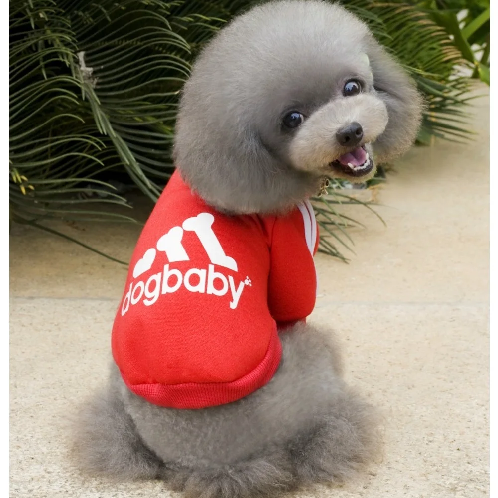 Dogbaby/Летняя одежда для собак 100% хлопок толстовка с капюшоном пальто средней длины
