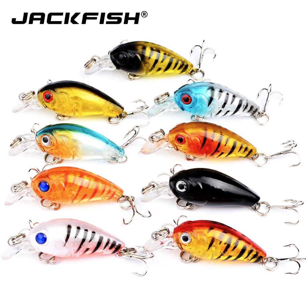Джекфиш 1 шт. 4 5 см 4g жесткая приманка для рыбалки Minnow приманки бас Swimbait форель с 10 #