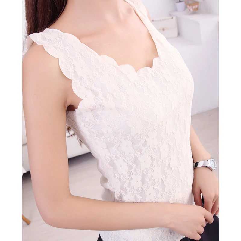 Блузка женская кружевная без рукавов с треугольным вырезом|lace vest|sleeveless tanktop women |