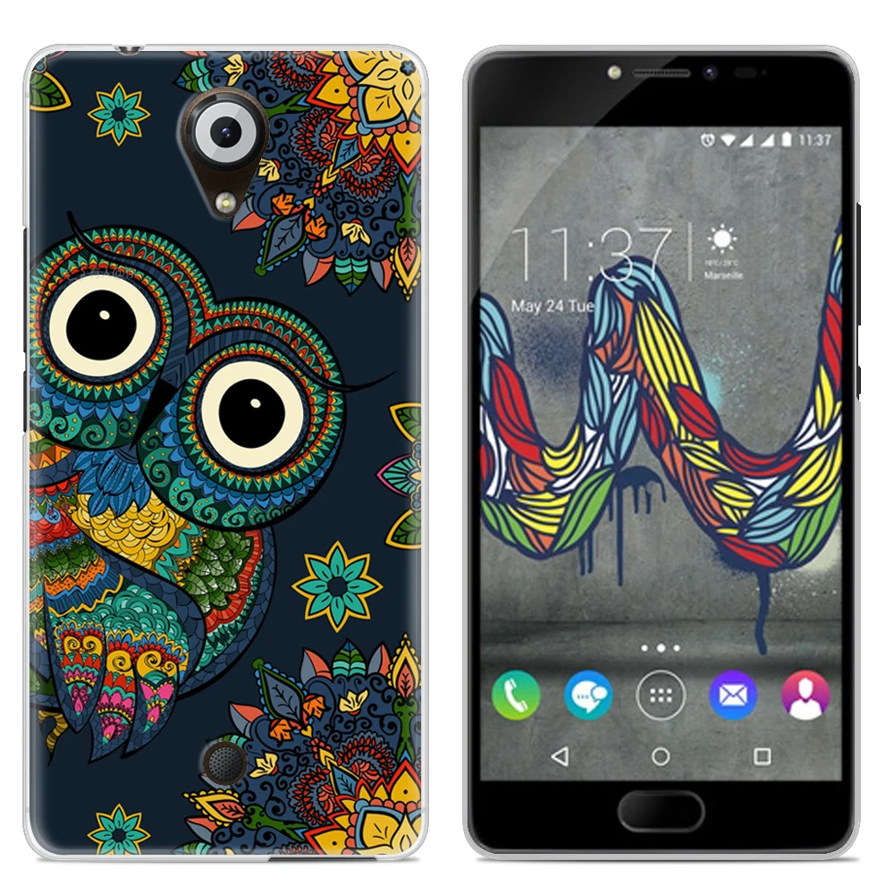 Чехол для Wiko U feel 5 0 дюйма Роскошный чехол из ТПУ с рисунком UFeel мягкий силиконовый