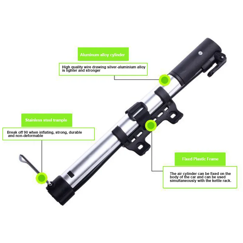 Надувной насос для велосипедных шин из алюминиевого сплава Сверхлегкий