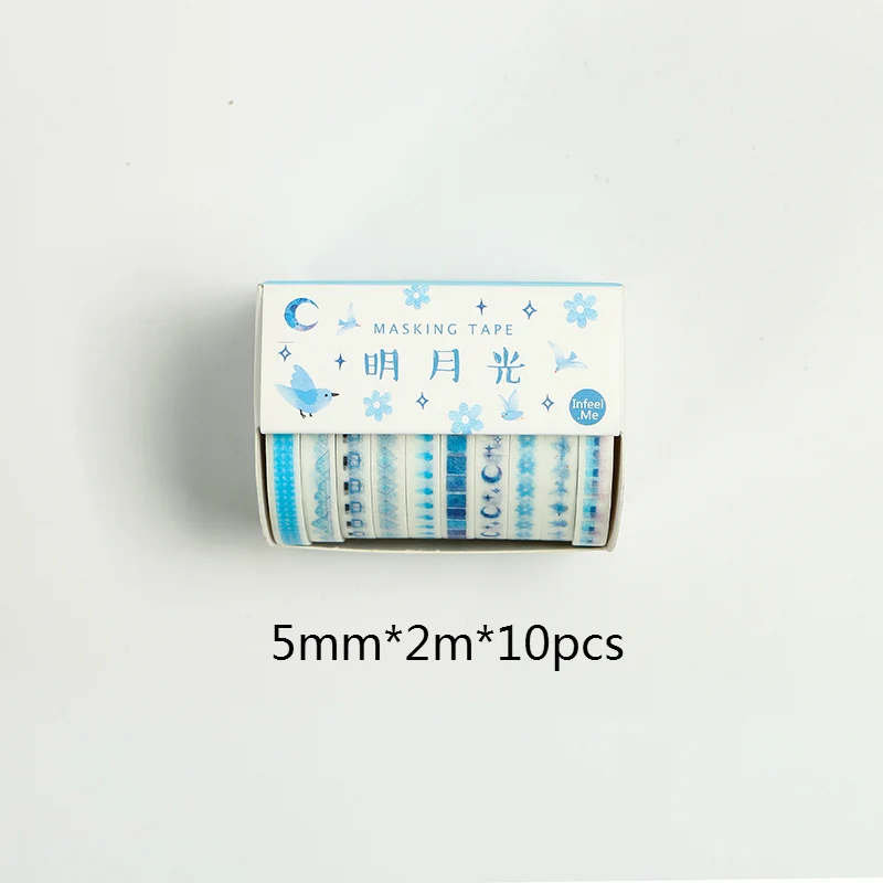 4 Mr paper 10 шт./кор. 8 видов конструкций 5 мм* 2 м красочные радужные линии скрапбукинга отрезать правило васи лента пуля журнал деко Маскировочные ленты - Color: 4