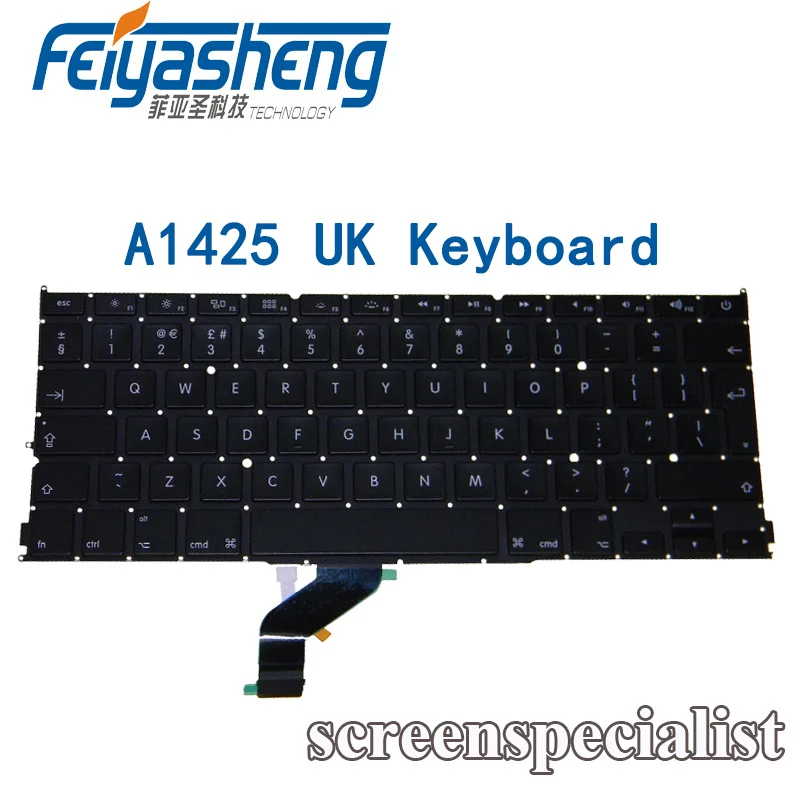 Фирменная Новинка Великобритании клавиатура для Apple Macbook Pro 13 &quotA1425 2012 retina