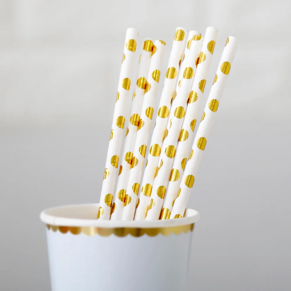 Новое поступление 25 шт./лот золотые серебряные розовые однотонные бумажные