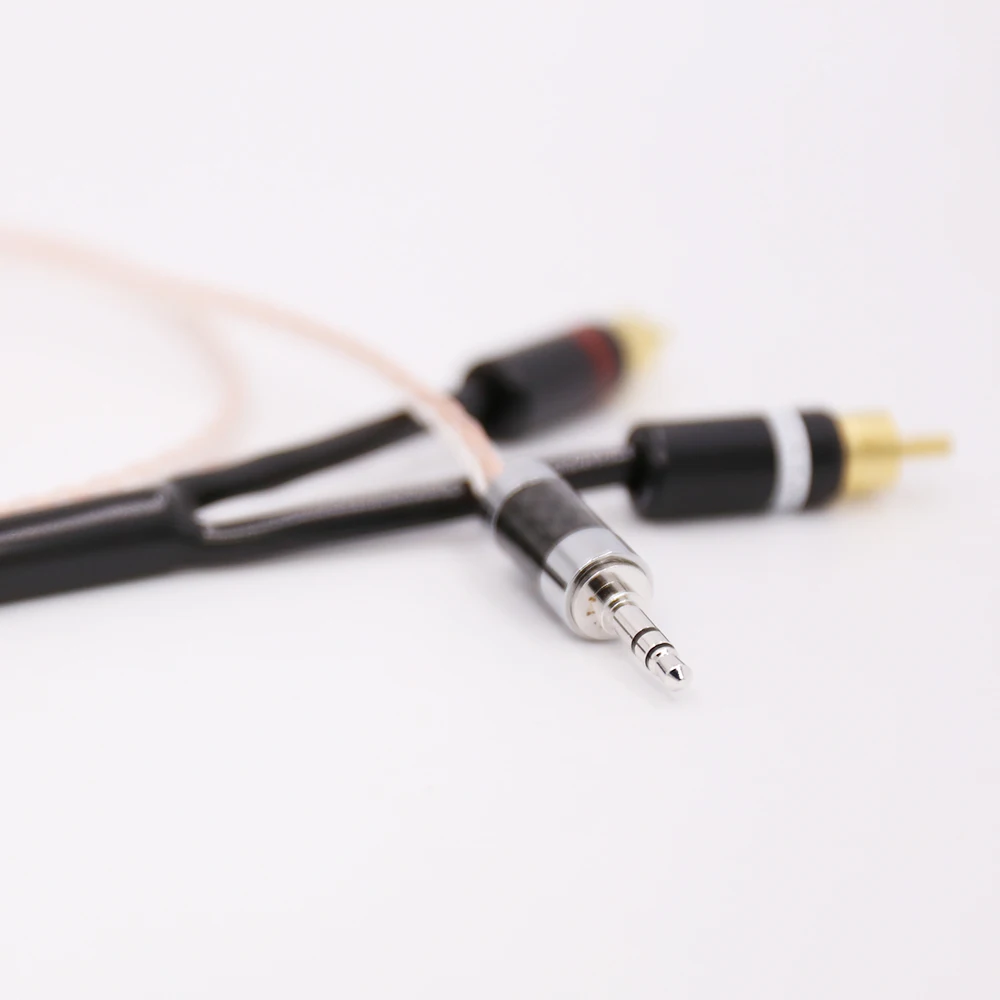 Hi End OFC hifi аудио кабель с медным и серебряным покрытием 2 rca до 3 5 мм 1 к видео