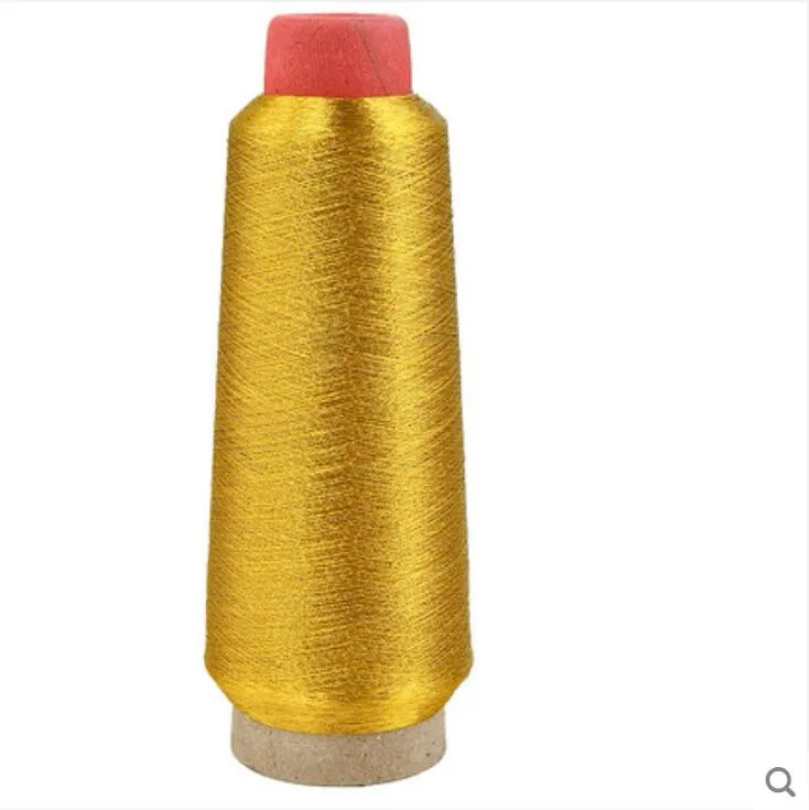 Gold Color Цветная компьютерная вышивка крестом нить 3200 м швейная нитка прочный оверлок текстильная металлическая нить тканая линия - Цвет: Gold Color