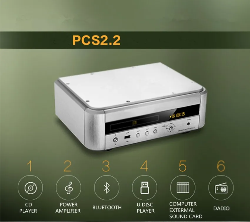 R-059 Shanling PCS2.2 CD-плеер Bluetooth USB Радио CD-da CD-r CD-rw WAV WMA MP3 AAC внешняя звуковая карта компьютера 110 В или 220 В