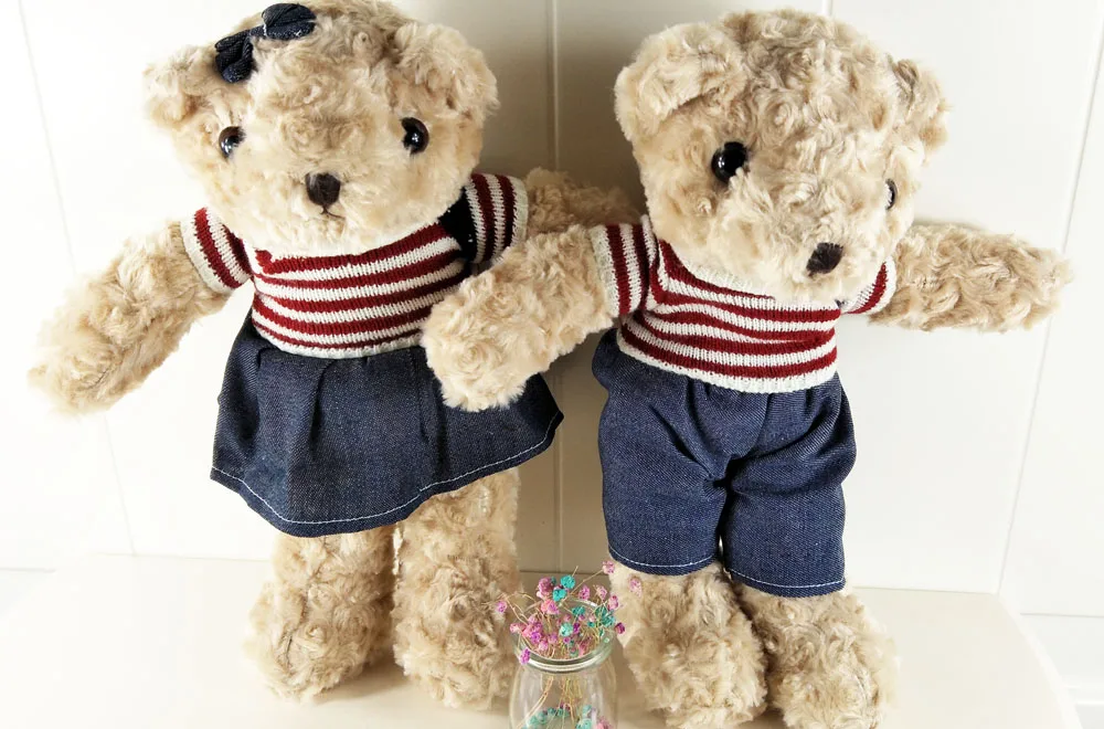 Пара обнимающих плюшевых медвежат кукла свадьба дети мягкая плюшевая игрушка |