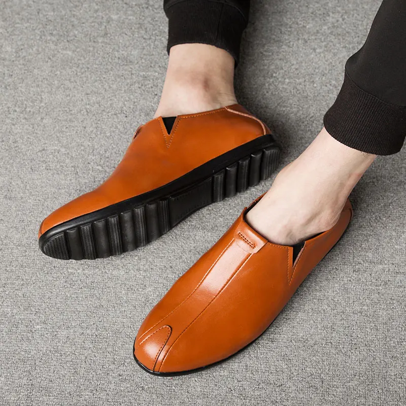 Прогулочная обувь уличные Лоферы дышащие кроссовки мужская из натуральной кожи