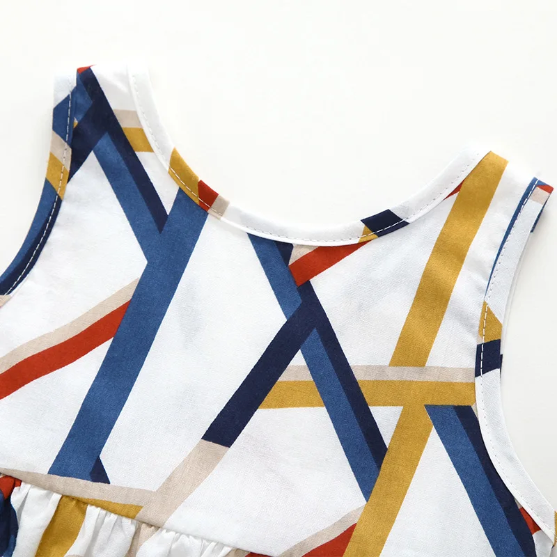 ZSIIBO Дети для маленьких девочек цветочные платья повязка лето платье без рукавов