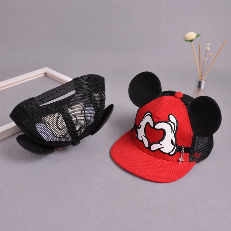 Summer Baby Kids Baseball Cap Cartoon Cute Big Ear Snapback Adjustable Caps Boys Girls Children Flat Hip Hop Hat | Детская одежда и