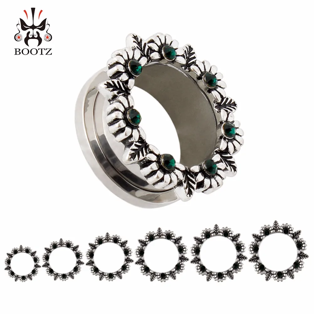 KUBOOZ Stainless Steel Ear Gauges Plugs Tunnels Piercing Body Jewelry Expander Fashion Earrings For Gift 10PCS/Lot 00G 10mm | Украшения и