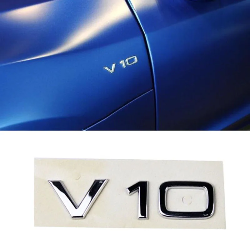 Фото ABS embledemed V6T V8T V10 стикер Fender для автомобиля Audi A3 A4 A6 A7 A8 TT Q3 Q5 Q7 оригинальное качество №1