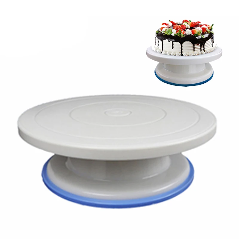 Plastic Cake Turntable Rotating Dough Knife Decorating 10 Inch Cream Cakes Stand Rotary Table Hot Sal | Дом и сад